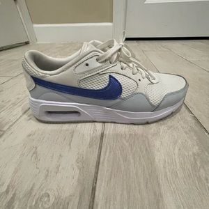 White and blue Nike air max